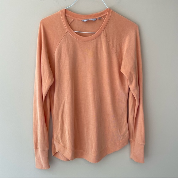🔻LAST CHANCE🔻ATHLETA High Serenity Criss Cross Sweater in Peach ST Tall Sizing - Picture 2 of 7